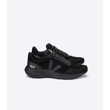 Veja MARLIN V-KNIT Women's Running Shoes Black | NZ 382XYU